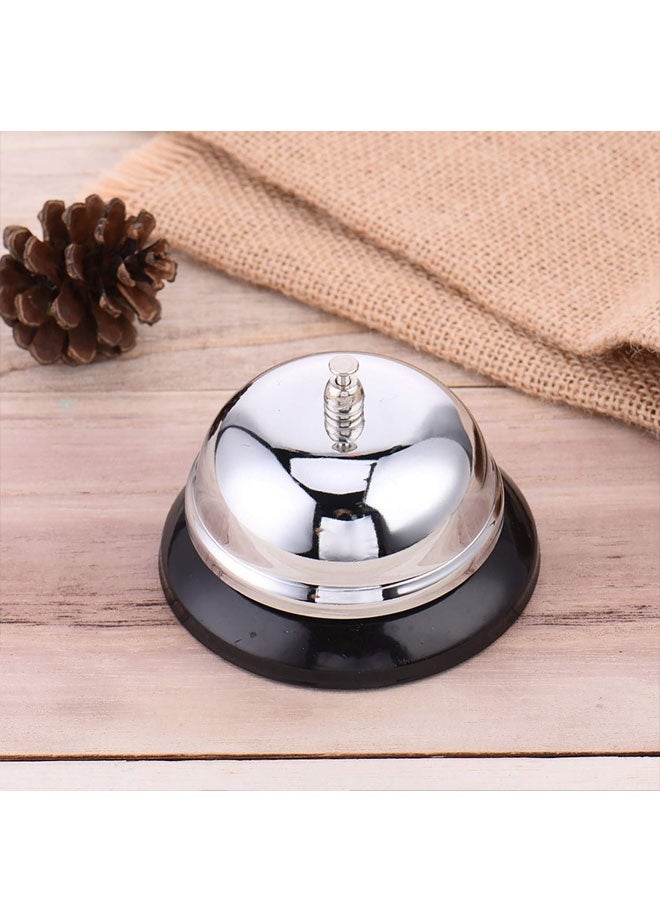 2 Packs 3.3 Inch Diameter with Metal Anti-Rust Construction, Desk Bell for Hotels, Schools, Restaurants, Reception Areas, Hospitals, Warehouses(Silver) - Image 4